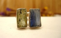 Bague en argent et Pierre brute T 57