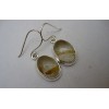 Boucles d'oreille en argent et Quartz rutile