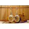 Boucles d'oreille en argent et Quartz rutile.