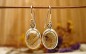 Boucles d'oreille en argent et Quartz rutile.