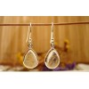 Boucles d'oreille en argent et Quartz rutile.