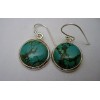 Boucles d'oreille en argent et Turquoise.