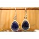 Boucles d'oreille argent et Lapis lazuli.