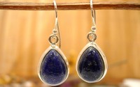 Boucles d'oreille argent et Lapis lazuli.