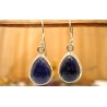 Boucles d'oreille argent et Lapis lazuli.