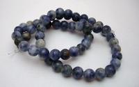 Lapis lazuli pierre percée 6mm.