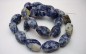 Lapis lazuli pierre percée 10 X 18mm.