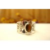 Bague en argent et Oeil de tigre T 52.5