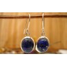 Boucles d'oreilles argent et Lapis lazuli.