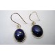 Boucles d'oreilles argent et Lapis lazuli.