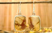 Boucles d'oreilles Jaspe paysage