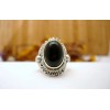 Bague en argent et Onyx noire T 50