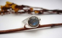 Bague homme en Labradorite T58