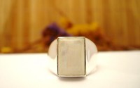 Bague homme en Pierre de lune T 64