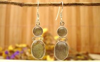 Boucles d'oreilles en argent et Labradorite