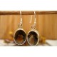 Boucles d'oreilles argent et Quartz fumé 