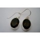 Boucles d'oreilles argent et Quartz fumé 