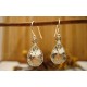 Boucles d'oreille argent et cristal de roche.