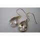 Boucles d'oreille argent et cristal de roche.