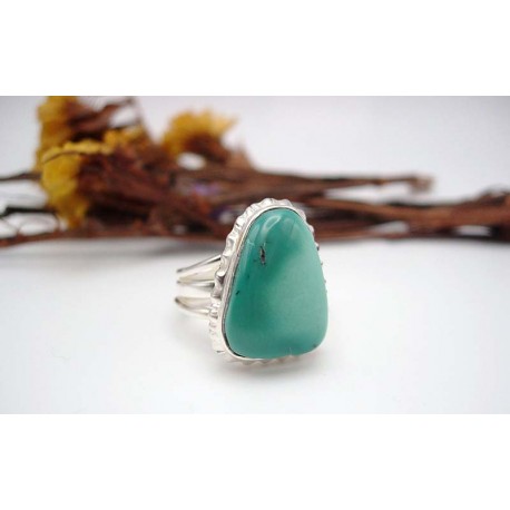 Bague en argent et Turquoise T 51.5