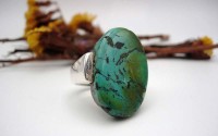 Bague en argent et Turquoise T 55