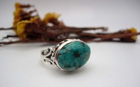 Bague en argent et Turquoise T60