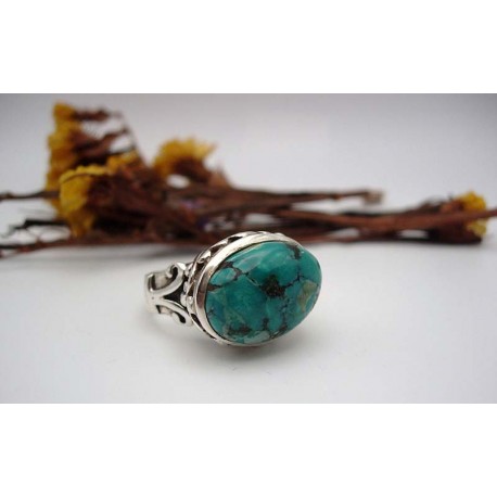 Bague en argent et Turquoise T60