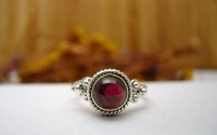 Bague argent et Grenat T 555