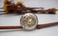 Bague en argent et Citrine T55