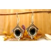 Boucles d'oreilles argent et Onyx noire.