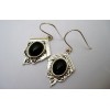 Boucles d'oreilles argent et Onyx noire.