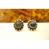 Clous d'oreille argent et Labradorite