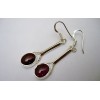 Boucles d'oreille argent et Grenat.