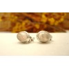 Clous d'oreille argent et Quartz rose.