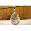 Pendentif en argent et Quartz tourmaline.