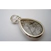 Pendentif en argent et Quartz tourmaline.