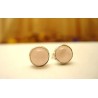 Clous d'oreille argent et Quartz rose.