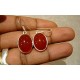 Boucles d'oreilles argent et Cornaline.