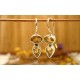 Boucles d'oreilles argent et Citrine.