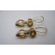 Boucles d'oreilles argent et Citrine.