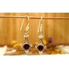 Boucles d'oreilles argent et Grenat.