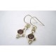 Boucles d'oreilles argent et Grenat.