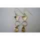 Boucles d'oreilles argent et Citrine.