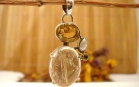 Pendentif en argent et Citrine