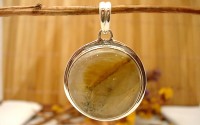 Pendentif en argent et Quartz rutile.