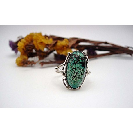 Bague en argent et Turquoise T58