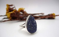 Bague en argent et Sodalite brute T54