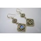 Boucles d'oreille argent et Labradorite.