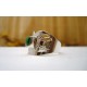 Bague argent et Malachite T 58