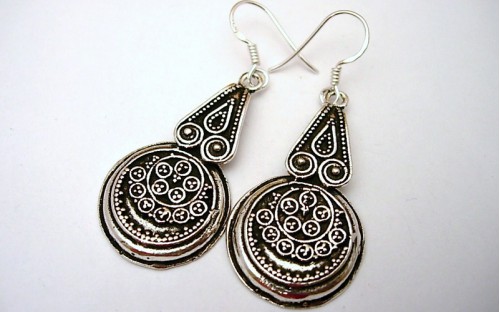 Boucles d'oreille argent.